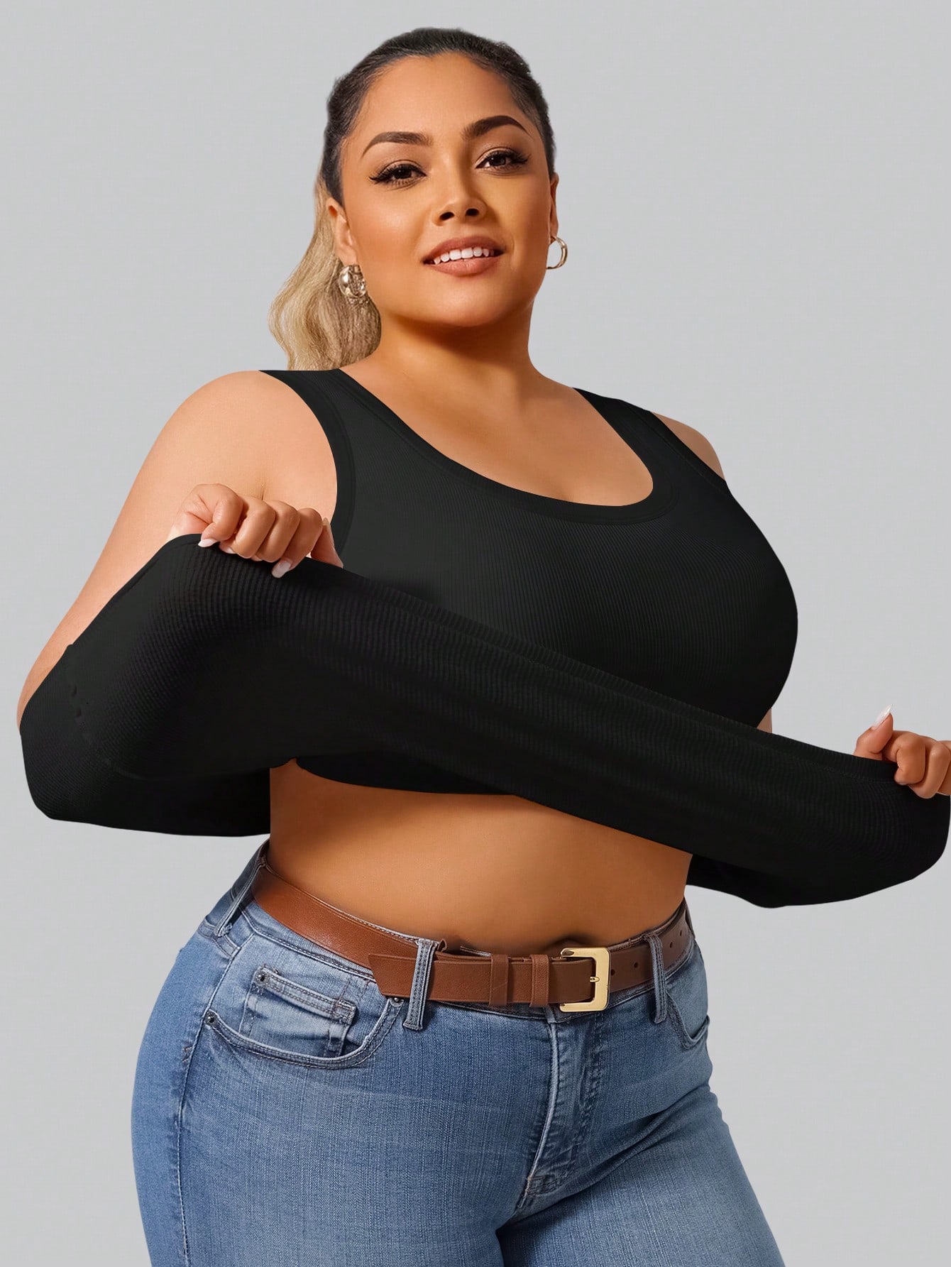 Tank Top Ribbed - Top corto a costine elasticizzato da