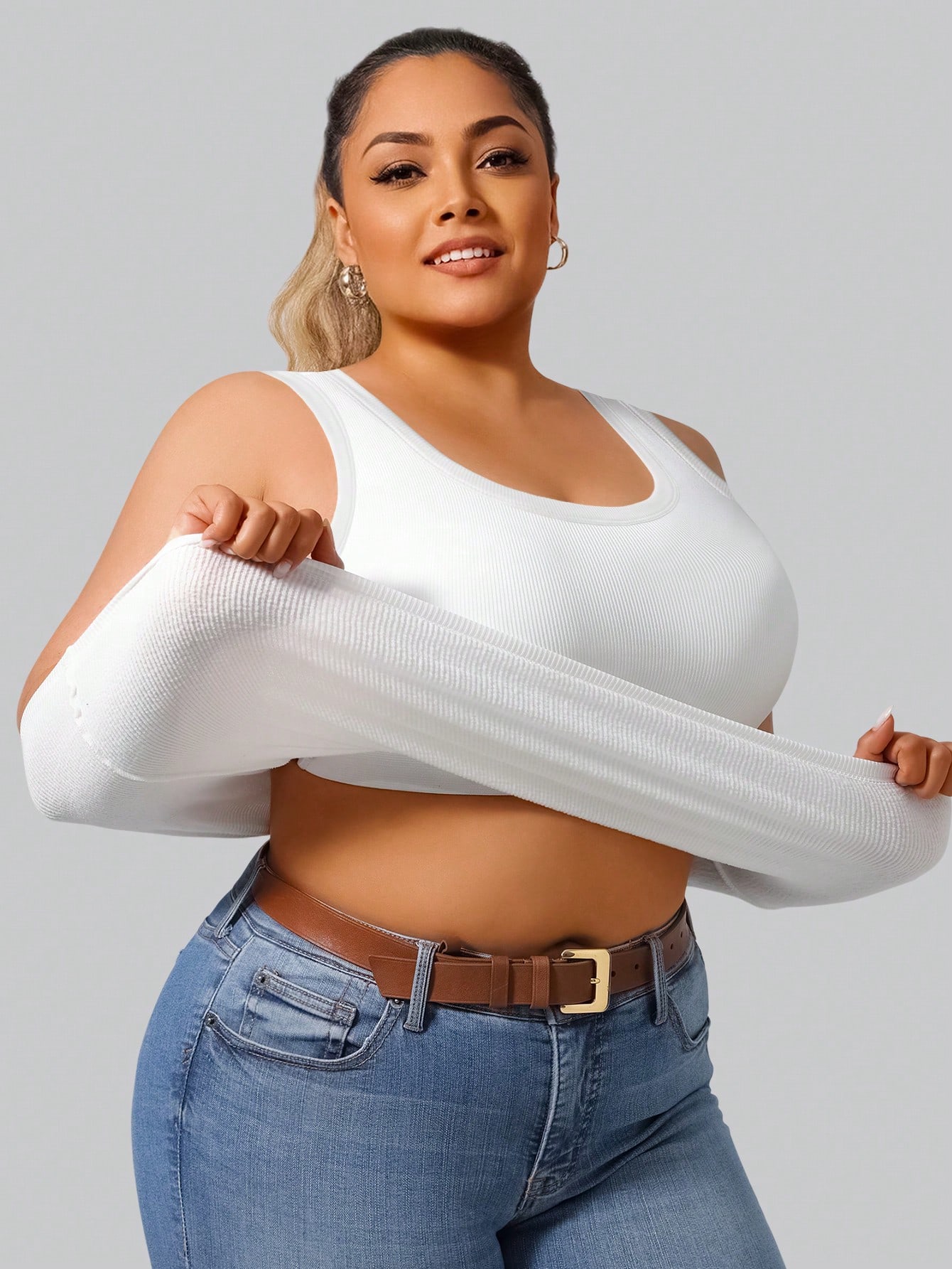 Canotta da donna taglie forti  - Tank Top Ribbed recensione e prezzo